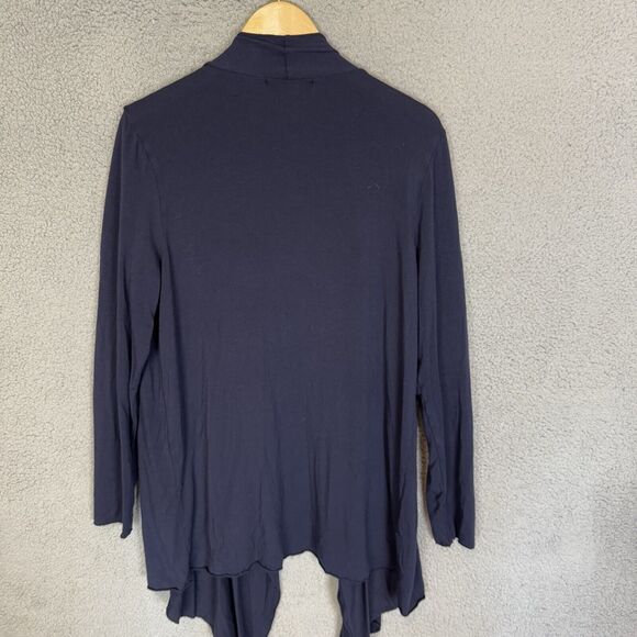 Barefoot Dreams Sweater Womens‎ L Blue Luxe Milk Jersey Cardigan Open Front - Picture 4 of 6
